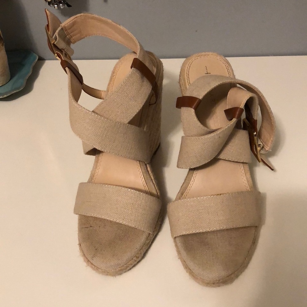 Banana Republic Buckled Espadrille Wedge